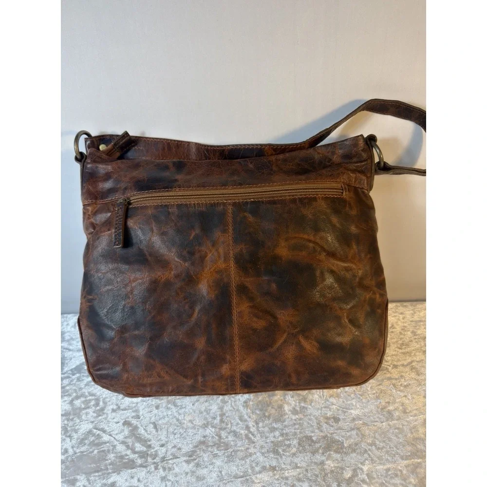 Wilsons Leather Brown Woven Leather Hobo Shoulder Bag Purse Boho NWT